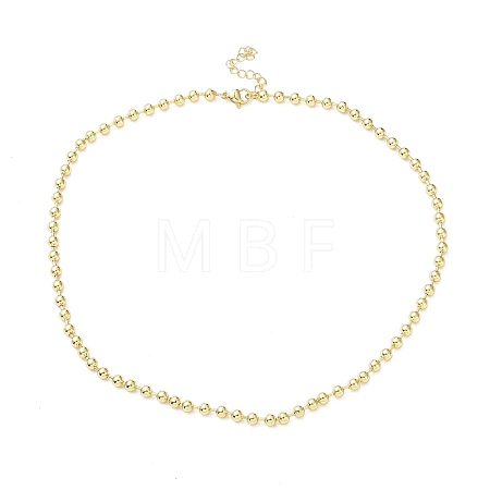 Rack Plating Brass Ball Chain Necklaces for Women NJEW-G102-01B-G-1