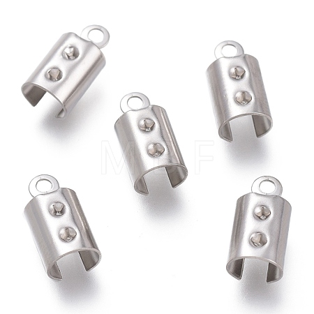 Tarnish Resistant 304 Stainless Steel Folding Crimp Ends STAS-L262-04A-P-1