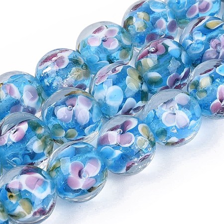 Handmade Lampwork Beads Strands LAMP-Q041-08C-1