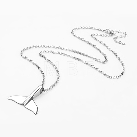 Stainless Steel Pendant Necklaces NJEW-JN02035-1