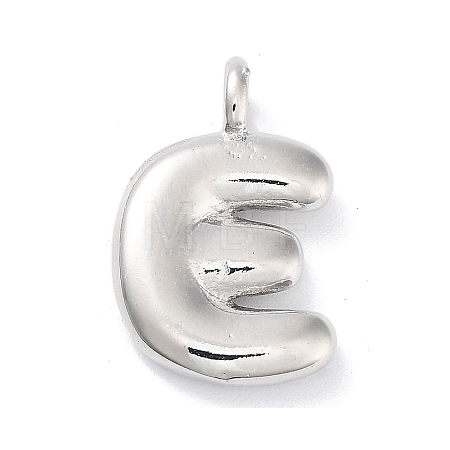 Rack Plating Brass Balloon Letter Pendants KK-C050-01P-E-1