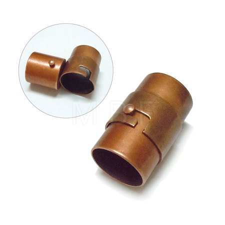Brass Locking Tube Magnetic Clasps KK-Q090-R-1