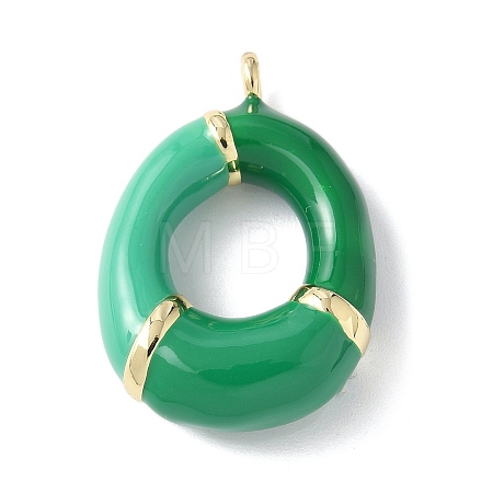 Brass Enamel Pendants KK-E093-03G-O-02-1