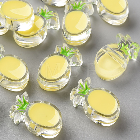 Transparent Enamel Acrylic Beads TACR-S155-002B-1