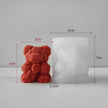 3D Bear DIY Silicone Candle Molds PW-WG85684-03-1