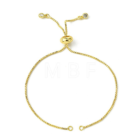 5Pcs Rack Plating Adjustable Brass Slider Bracelet Making MAK-FS0001-03G-1