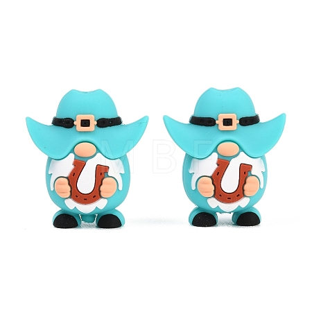 Cowboy Theme Silicone Focal Beads SIL-G014-01D-1