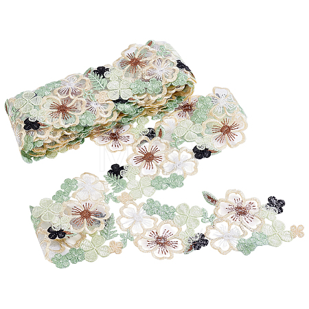 5 Yards Polyester Flower DIY-PH0038-22-1