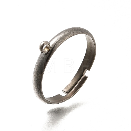 Adjustable 316 Surgical Stainless Steel Cuff Ring Settings STAS-F311-20P-1