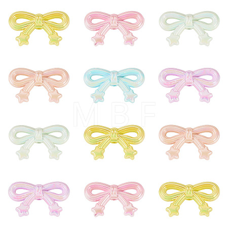 30Pcs Opaque UV Plating Acrylic Beads OACR-TA0003-68-1