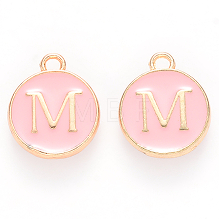 Golden Plated Alloy Enamel Charms ENAM-S118-07M-1