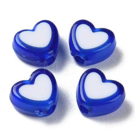 Heart Acrylic Beads TACR-S117-04E-1