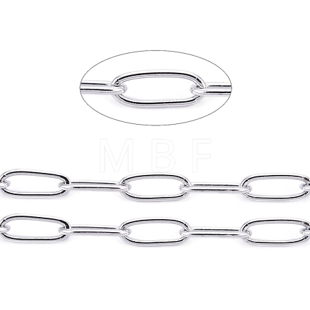 Non-Tarnish 3.28 Feet 304 Stainless Steel Paperclip Chains X-CHS-F010-01B-P-01-1