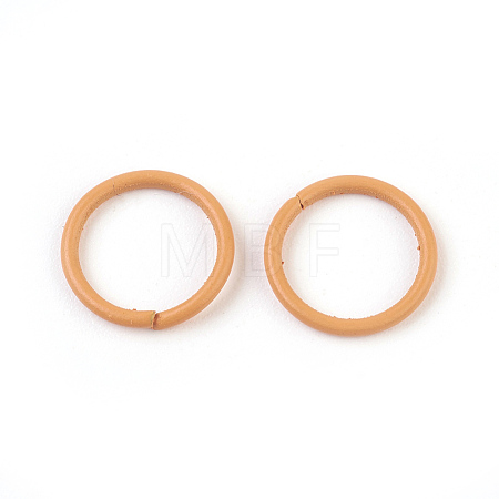 Spray Painted Iron Open Jump Rings X-IFIN-F149-B03-1