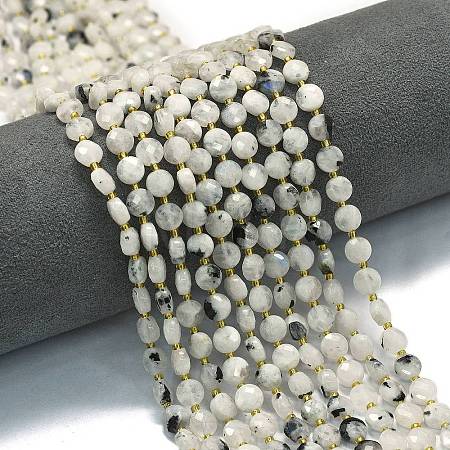 Natural Rainbow Moonstone Beads Strands G-K389-B78-01-1