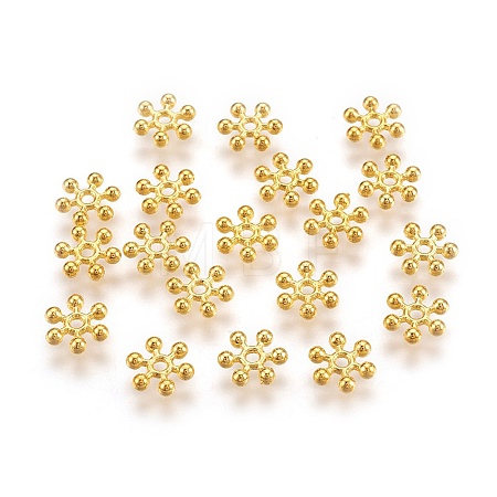Snowflake Alloy Spacer Beads LS-TIBEB-0581-G-RS-1