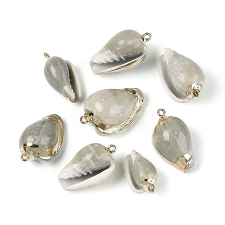 Electroplated Natural Shell Pendants BSHE-T015-01-1