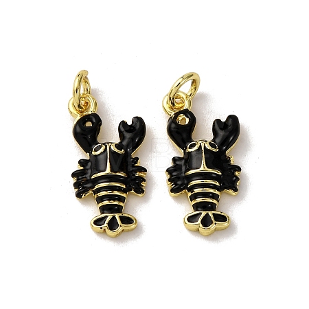 Brass Micro Pave Cubic Zirconia Pendants KK-F911-19G-01-1