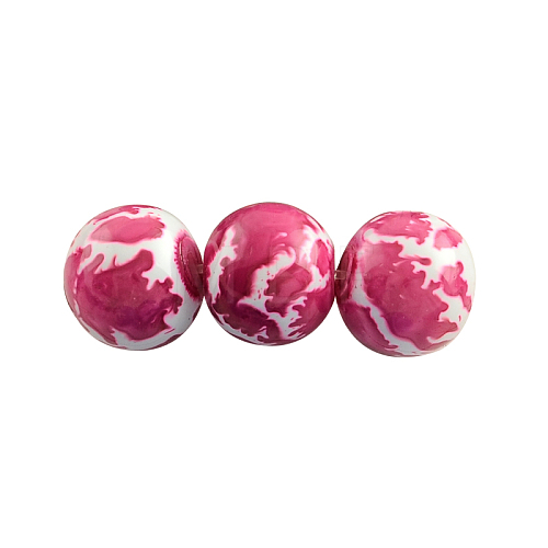 Baking Painted Round Glass Bead Strands DGLA-S084-6mm-60-1