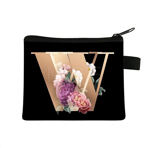 Initial Letter with Flower Cosmetic Bag PW-WG1F7F6-20-1