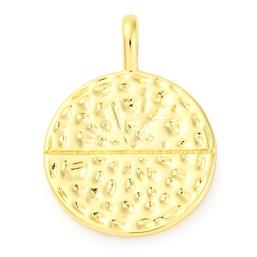 Rack Plating Brass Micro Pave Cubic Zirconia Pendants KK-M021-06G-1