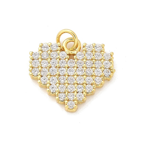 Brass Micro Pave Cubic Zirconia Pendants KK-S511-29G-01-1