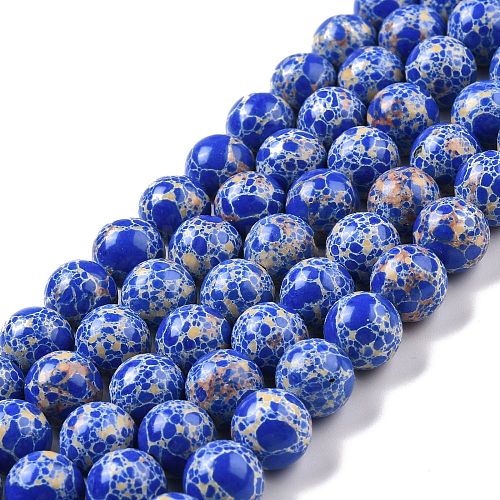 Synthetic Imperial Jasper Beads Strands G-E568-01C-03-1