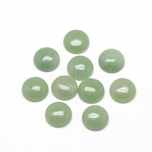 Natural Green Aventurine Cabochons X-G-R416-8mm-43-1