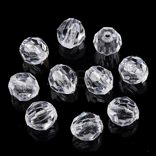 Transparent AS Plastic Beads TACR-T019-006-1