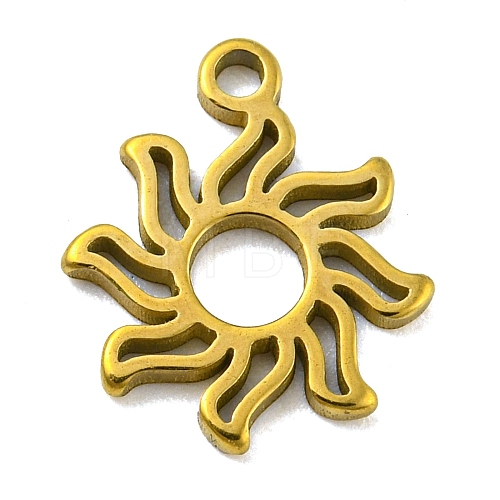 Laser Cut 304 Stainless Steel Charms STAS-G323-01G-1