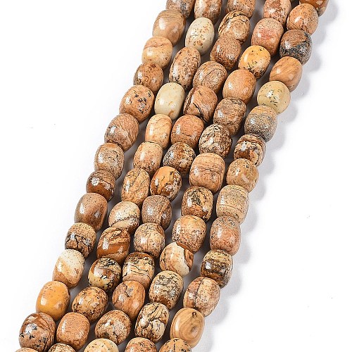 Natural Picture Jasper Beads Strands G-C038-02B-1