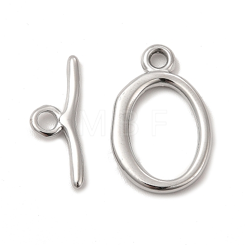 Non-Tarnish 304 Stainless Steel Toggle Clasps STAS-F290-05P-1