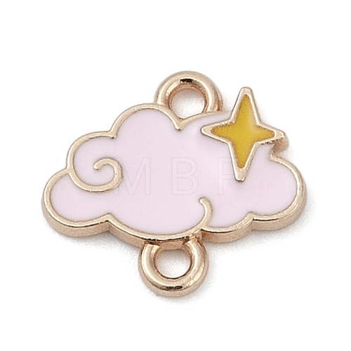 Alloy Enamel Star Cloud Connector Charms PALLOY-V001-04A-1