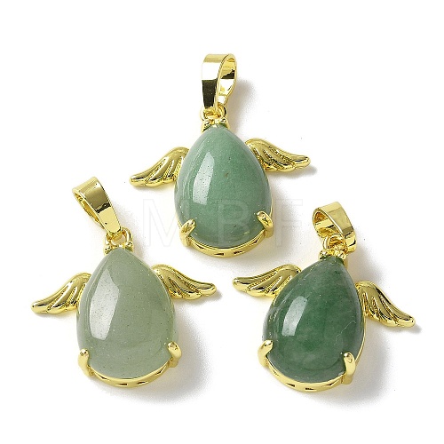 Natural Green Aventurine Pendants KK-F888-01G-26-1