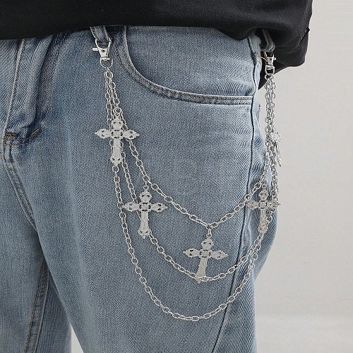 Iron 3 Layer Tassel Trousers Chains WG053FD-04-1