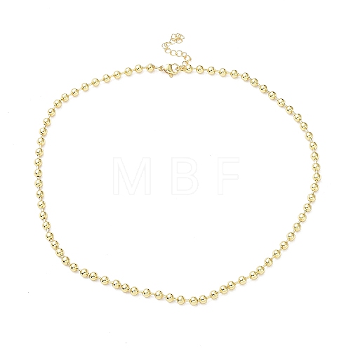 Rack Plating Brass Ball Chain Necklaces for Women NJEW-G102-01B-G-1
