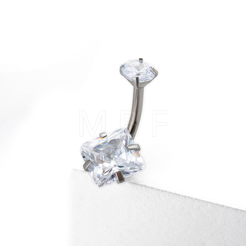 Clear Cubic Zirconia Belly Button Rings FS-WG81544-10-1