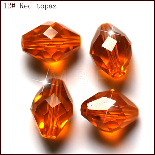 Imitation Austrian Crystal Beads SWAR-F054-9x6mm-12-1