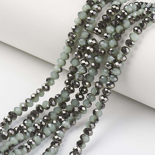 Electroplate Glass Beads Strands EGLA-A034-J4mm-P02-1