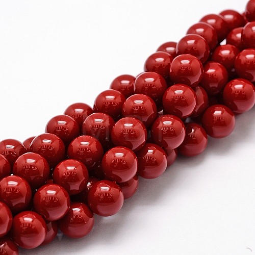 Shell Pearl Beads Strands BSHE-L026-01-12mm-1