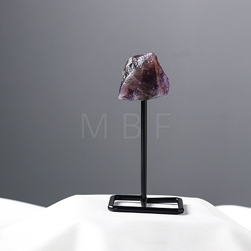 Natural Amethyst Lamp with Metal Holder Ornament PW-WG598C7-14-1