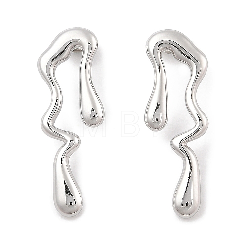 304 Stainless Steel Stud Earrings EJEW-B108-03P-1