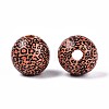 Printed Schima Wood Beads WOOD-N017-01C-2