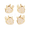 Heart Brass Sew on Prong Settings KK-C163-14A-G-1