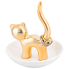 1Pc Cat Shape Ceramic Jewelry Decorative Plates ODIS-BBC0001-11A-1