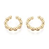 Brass Pave Cubic Zirconia Cuff Earrings EJEW-T049-03B-G-2