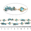 Handmade Brass Glass Square Link Chains CHC-F019-11G-04-3