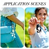 4Pcs 4 Colors Glass & ABS Plastic Pearl & CCB Plastic Pendant Decorations HJEW-YW00477-6