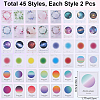 8 Bags 4 Styles Multi-Color Paper Wax Seal Stamp Illustrated Card for Wax Seal Coin AJEW-CP0007-63-2