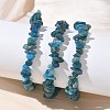 Natural Apatite Chip Beaded Stretch Bracelets for Women BJEW-D467-01B-1